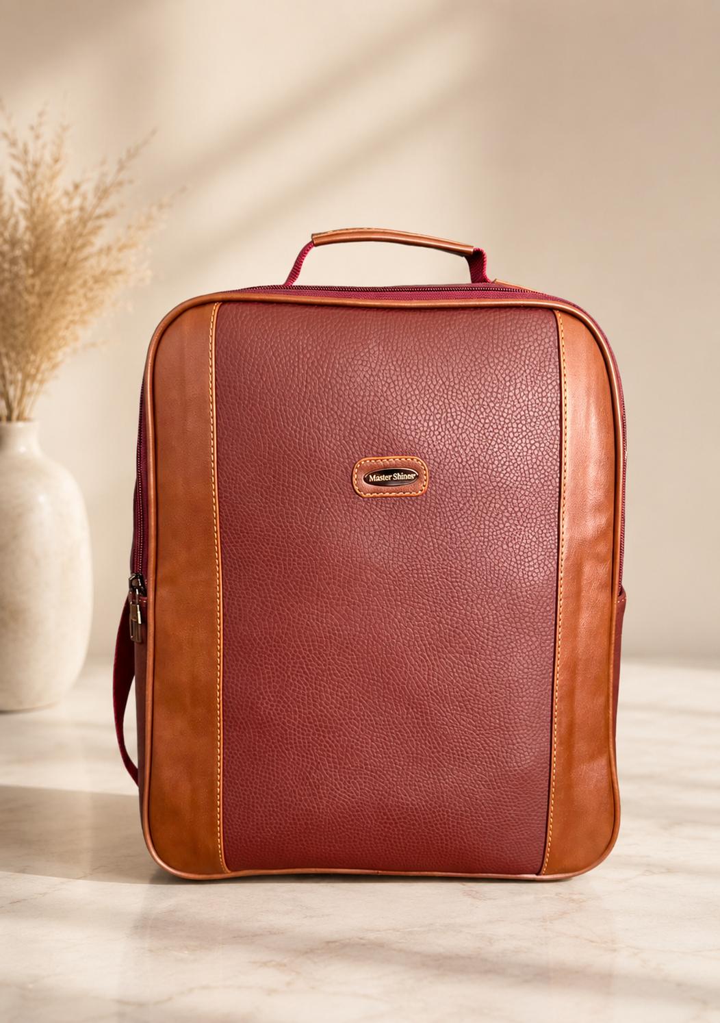 Bordo Unisex Çok Yönlü Sırt ve Omuz Çantası görsel 3